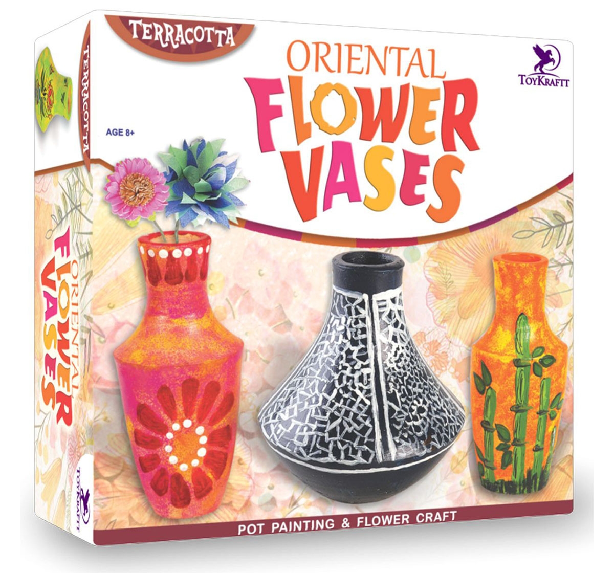 Toy Kraft | Toy Kraft Oriental Flower Vases DIY Art & Craft Kits for Kids age 8Y+  0