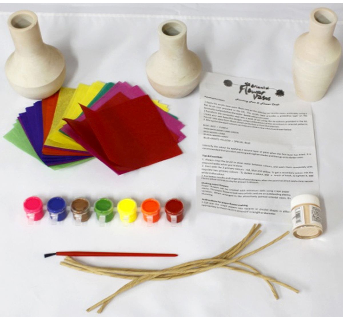 Toy Kraft | Toy Kraft Oriental Flower Vases DIY Art & Craft Kits for Kids age 8Y+  7