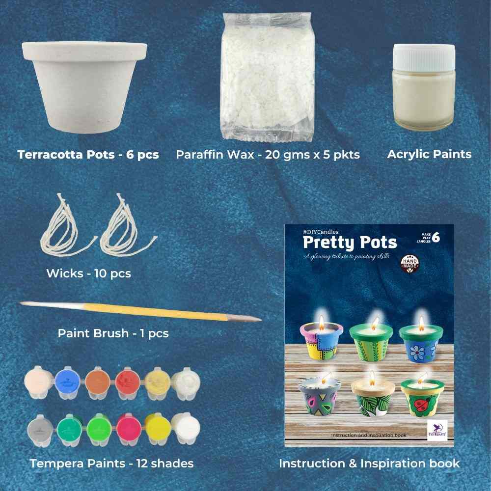 Toy Kraft Candles From Pretty Pots DIY Art & Craft Kits for Kids age 8Y+