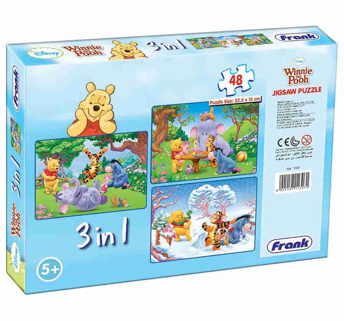 Frank Winnie The Pooh 3 In 1 Puzzle Puzzles for Kids Age 5Y+