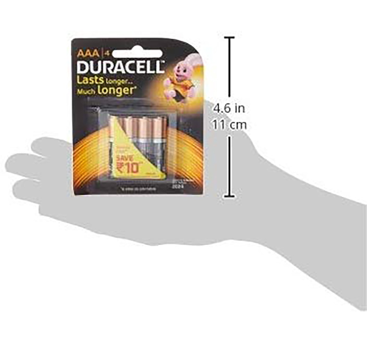 Duracell Alkaline AAA Batteries - Pack of 4 Essentials for Kids age 3Y+