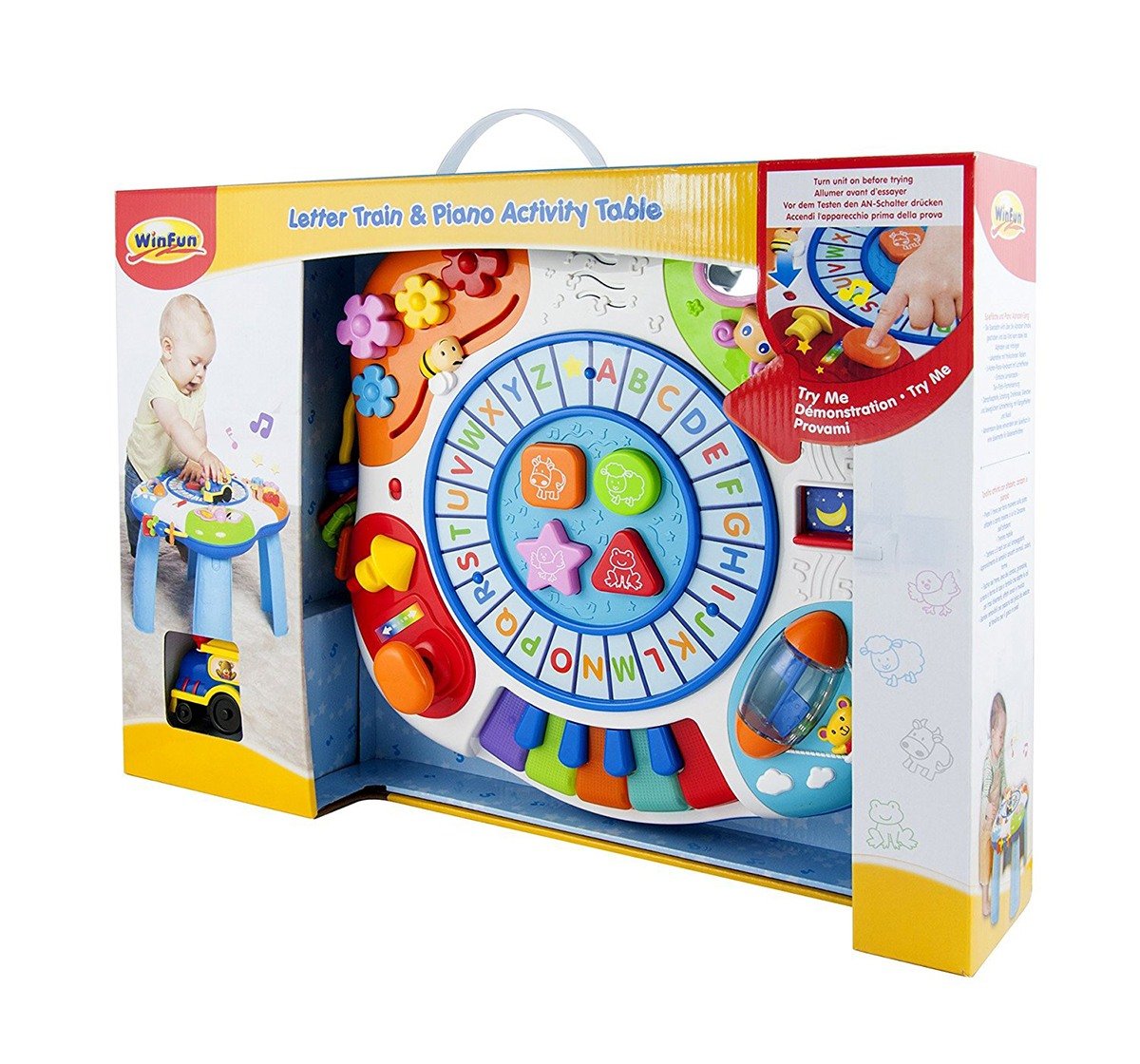 Winfun Letter Train And Piano Activity Table Baby Gear for Kids age 24M+