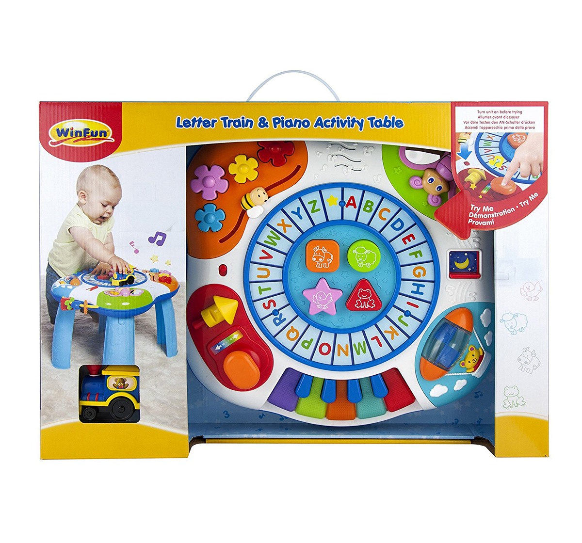 Winfun Letter Train And Piano Activity Table Baby Gear for Kids age 24M+