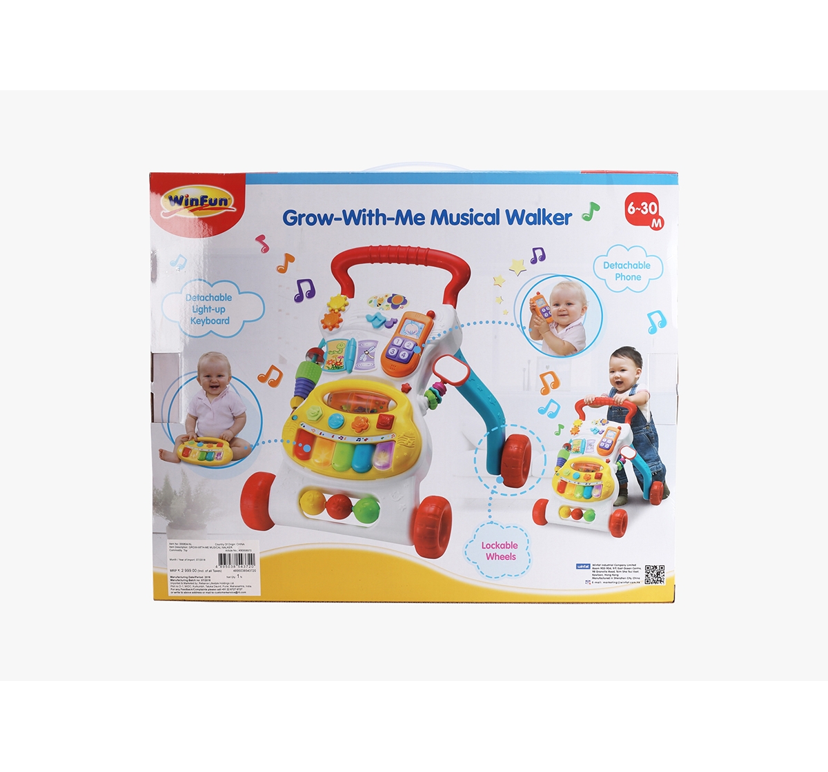 WinFun | Winfun Nl Grow-With-Memusical Walker Baby Gear for Kids age 0M+ 2