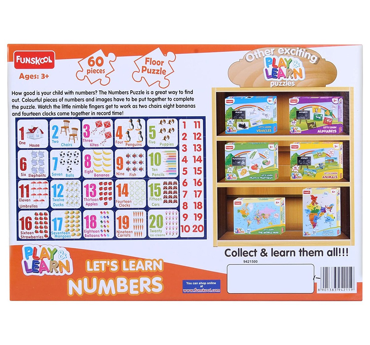Funskool Numbers Puzzle, 3Y+