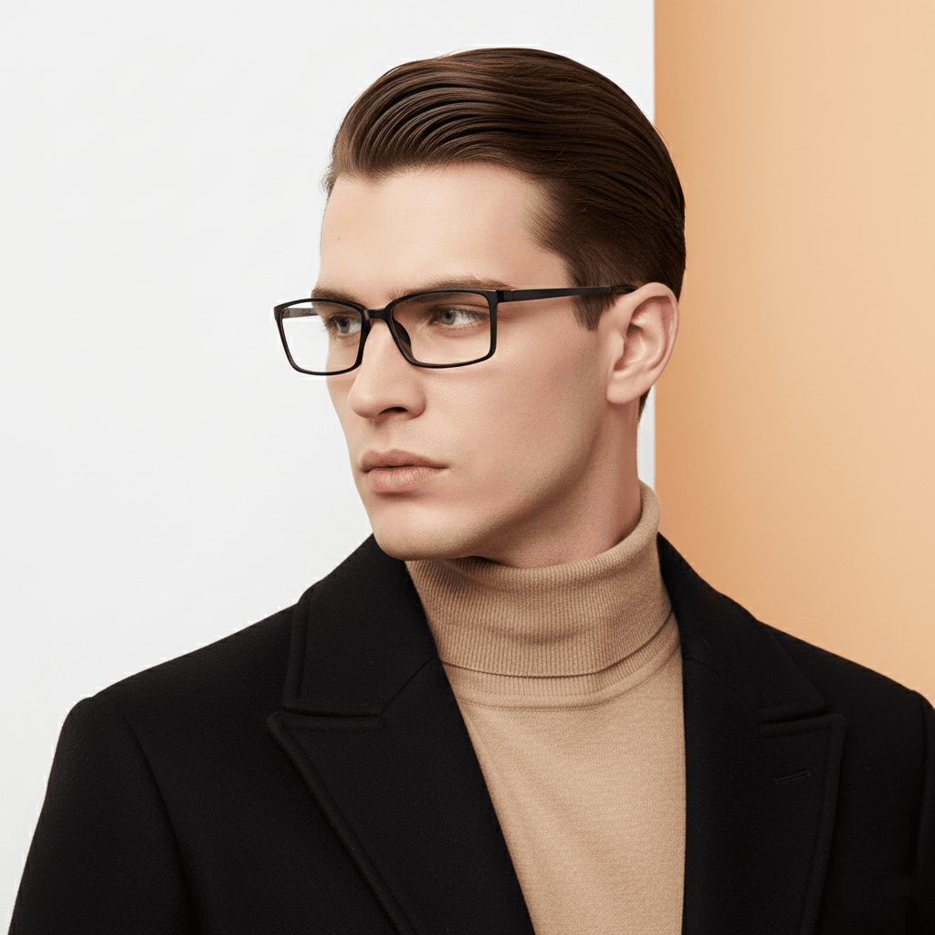 Black Square Frame for Men