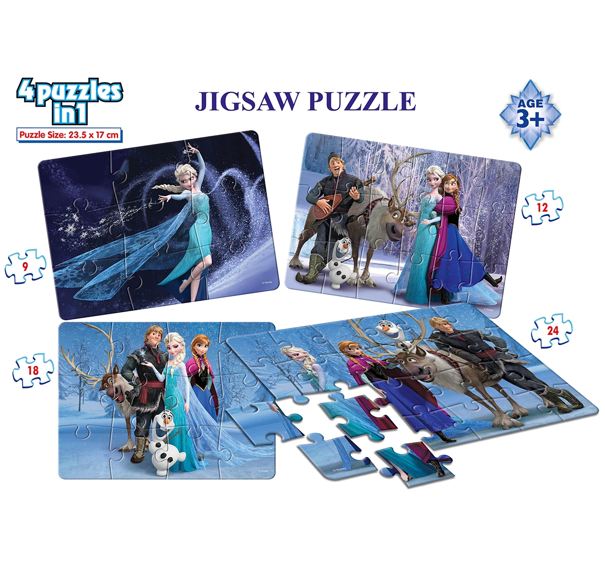 Frank | Frank Frozen 4 In 1 Puzzle Puzzles for Kids age 5Y+  1