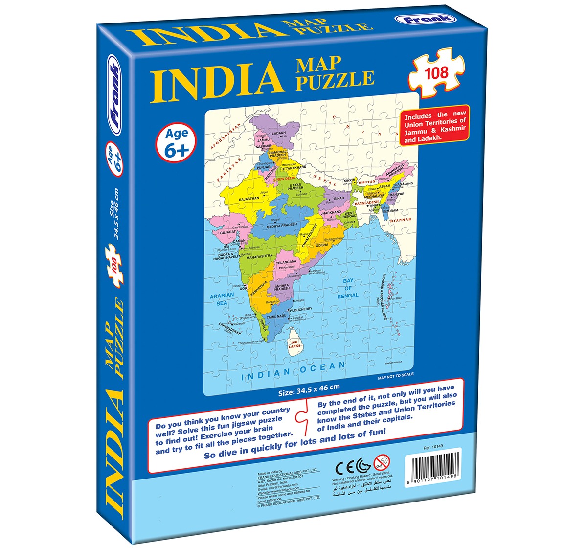 Frank India Map  Puzzles for Kids age 6Y+