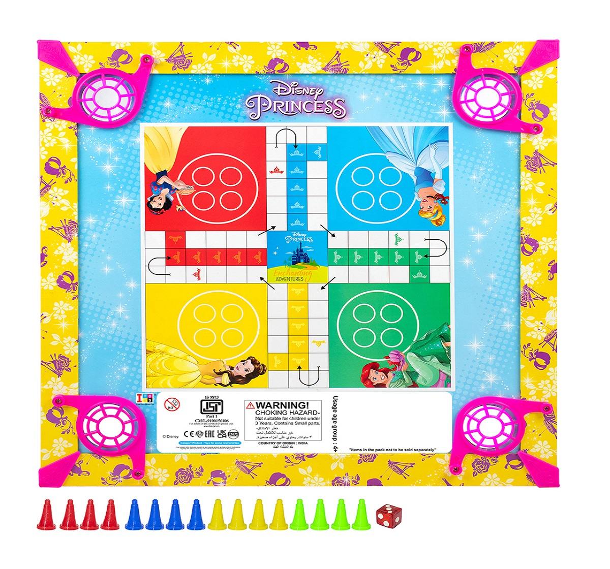 I Toys Disney Princess Carrom Board with Carrom Coins Indoor Sports for Kids age 3Y+