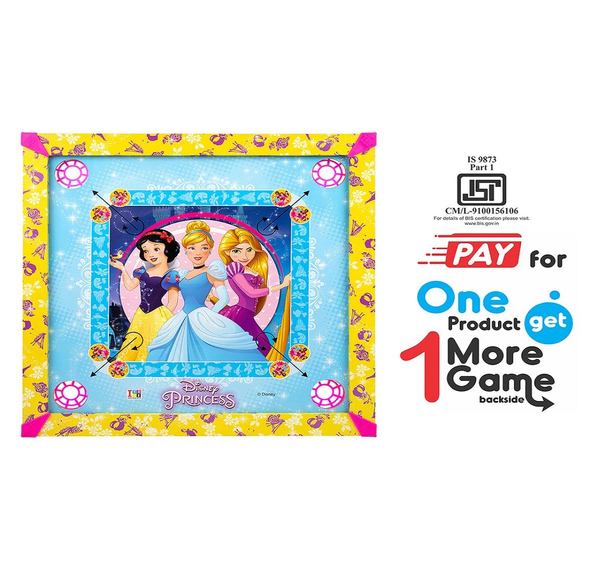 I Toys Disney Princess Carrom Board with Carrom Coins Indoor Sports for Kids age 3Y+