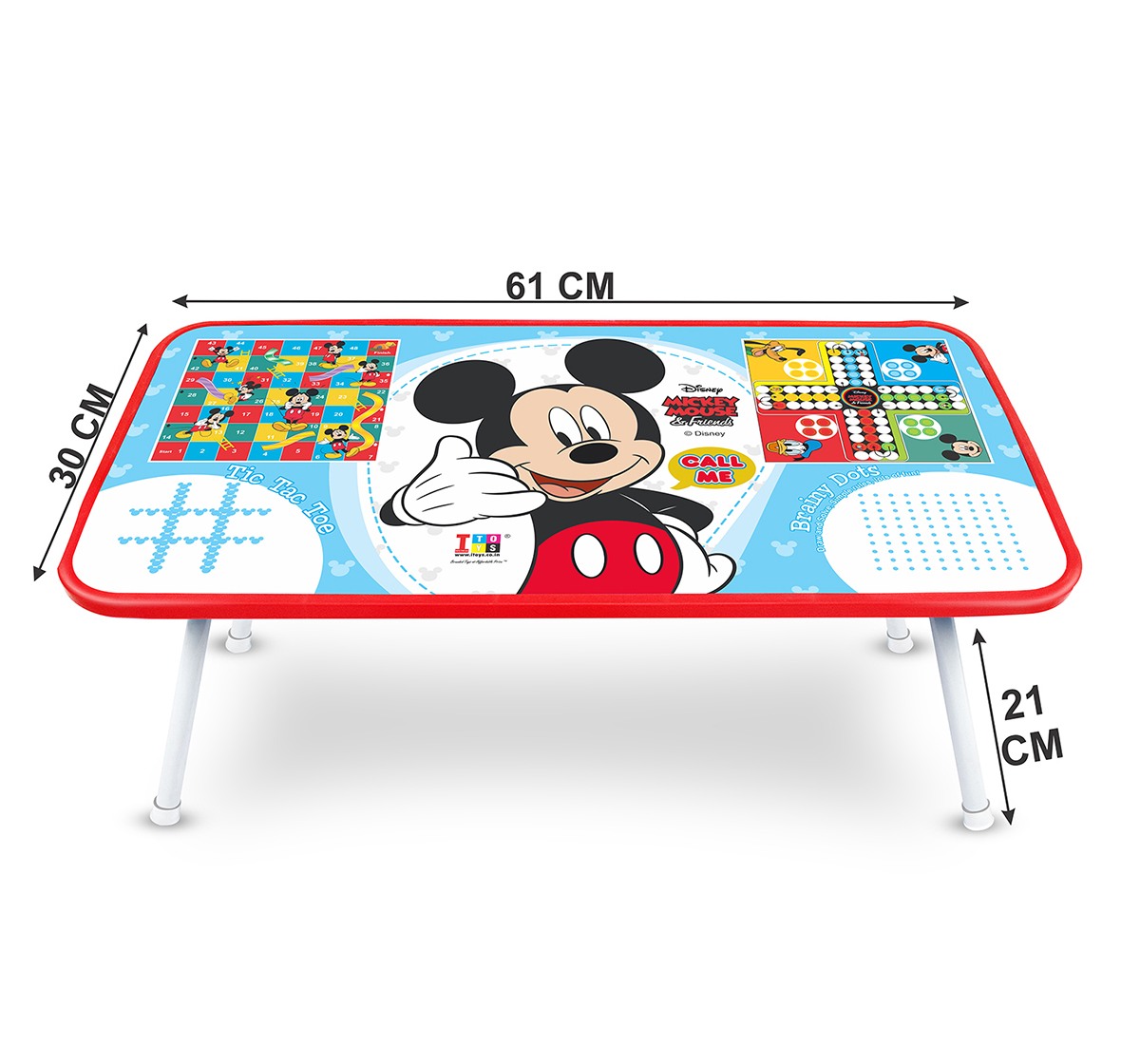 IToys Disney mickey Ludo game table for kids, Unisex, 4Y+(Multicolour)