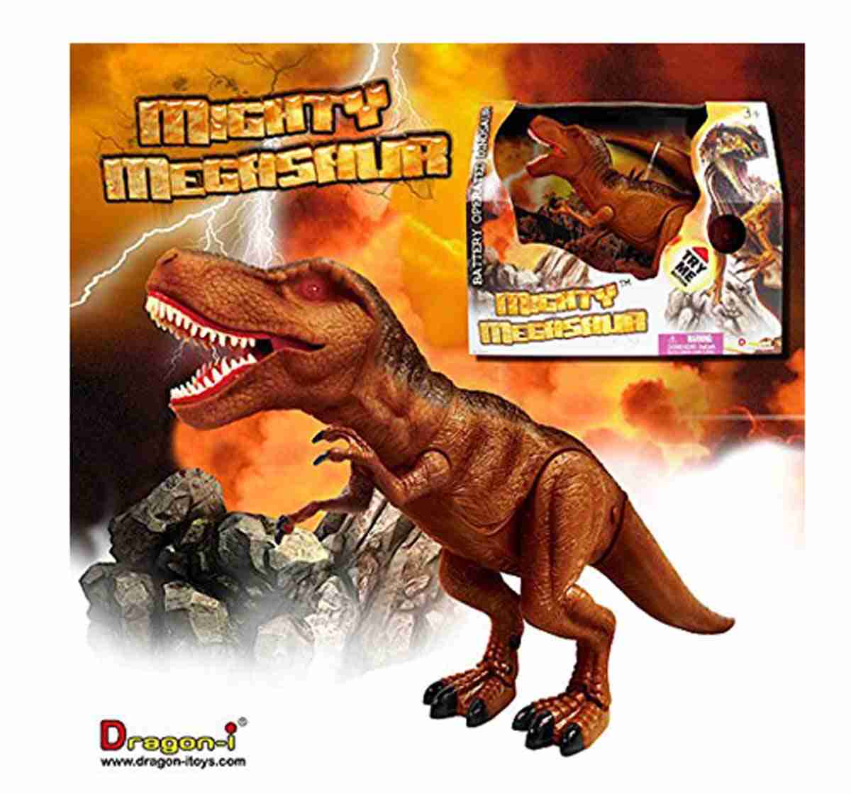 Dragon I Mighty Brown Megasaur Tyrannosaurus Rex Robotics for Kids age 3Y+