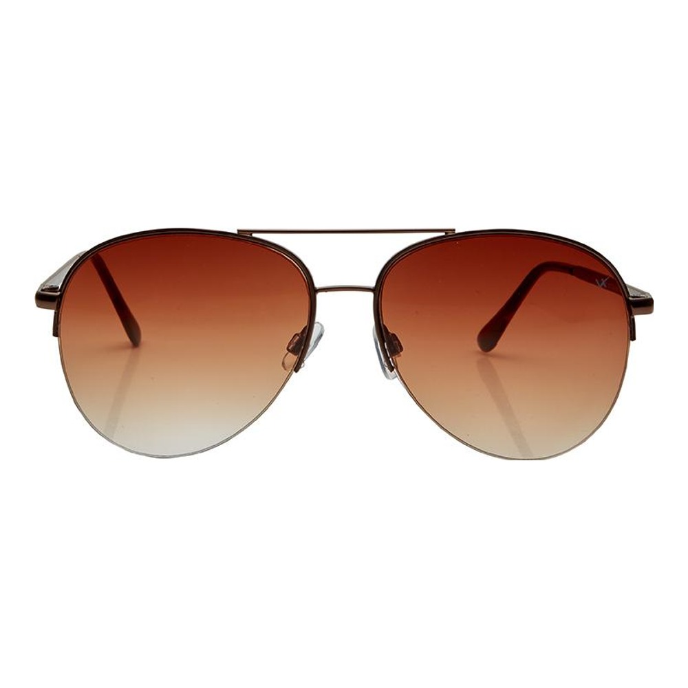 Aviator Brown Gradient Metal Half Rim Medium Vision Express 12018 Sunglasses