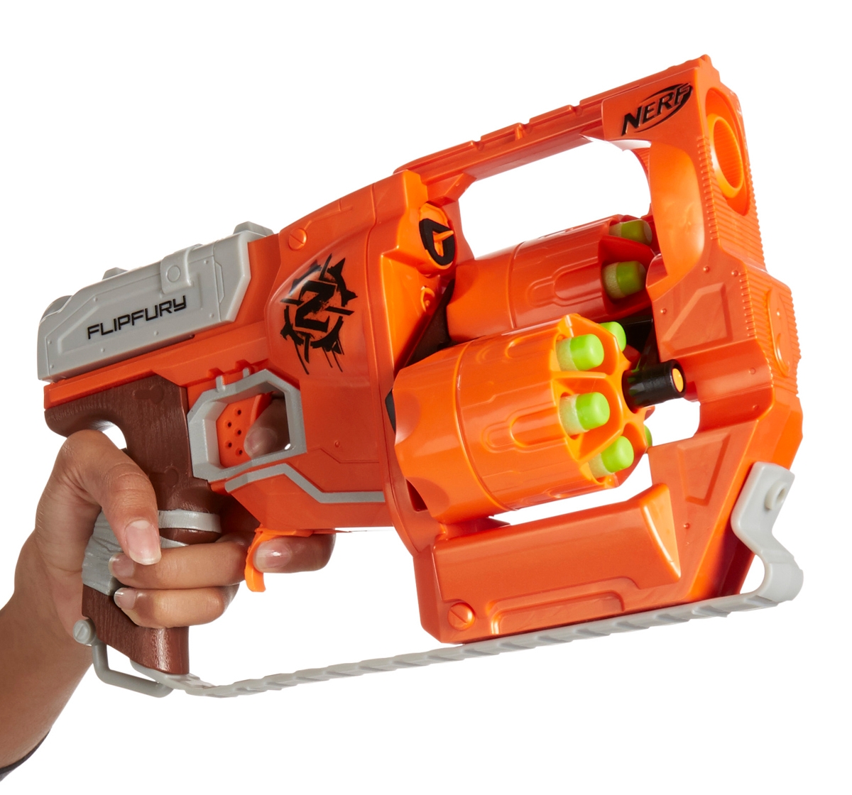 Nerf | Nerf Zombie Strike Flip Fury Blaster Toy for kids 8Y+, Multicolour 1