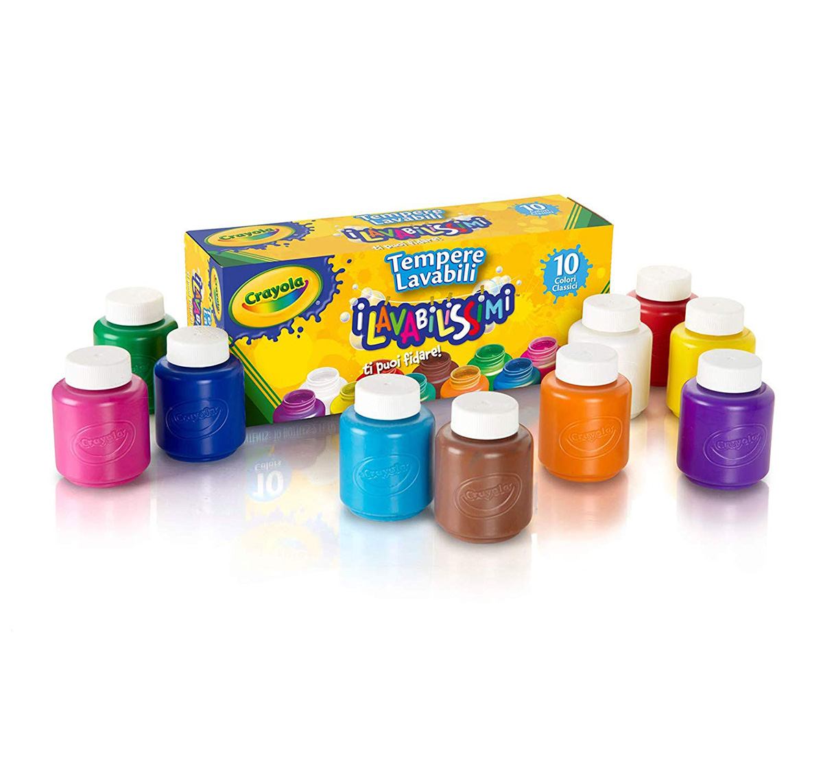 Crayola 10 Ct Washable Kids Paint 2 Fl. Oz. Bottles, Multi Color