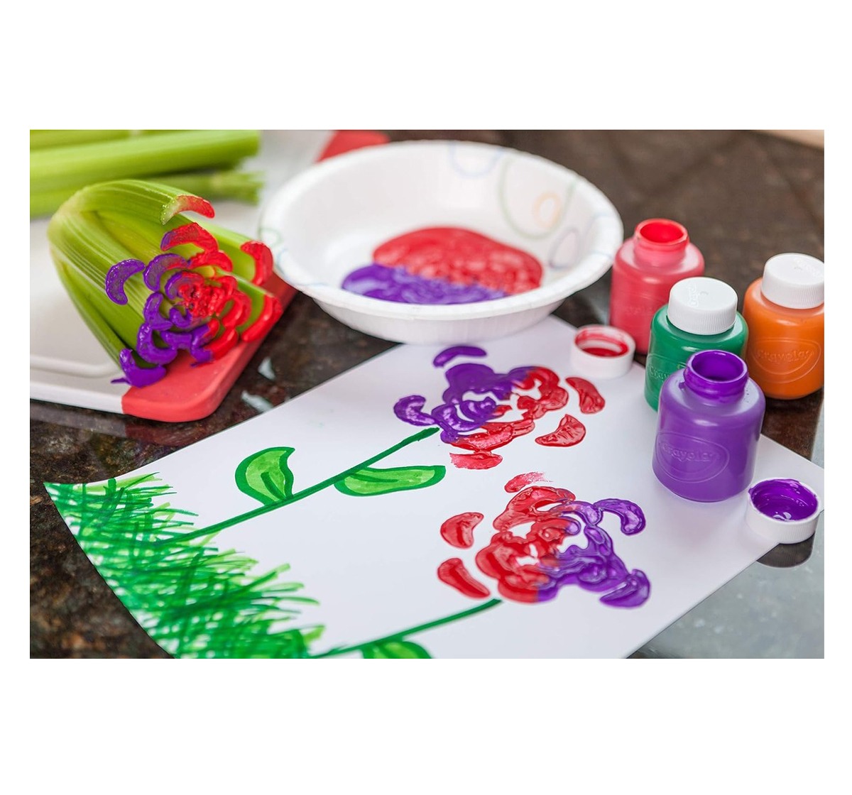 Crayola 10 Ct Washable Kids Paint 2 Fl. Oz. Bottles, Multi Color