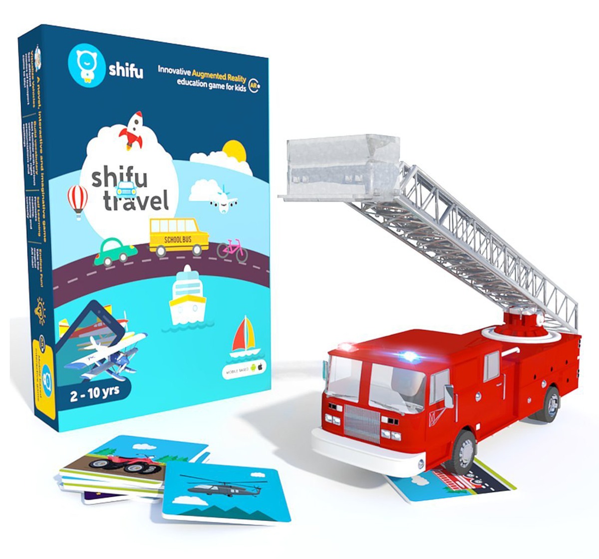 Playshifu Travel Augmented Reality Learning Games - Ios & Android (60 Vehicle Cards) Science Kits for Kids age 24M+