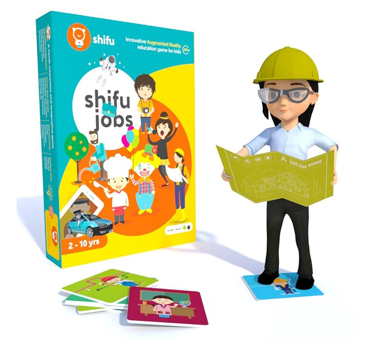 Playshifu Jobs Augmented Reality Learning Games - IOS & Android (60 Profession Cards) Science Kits for Kids age 24M+