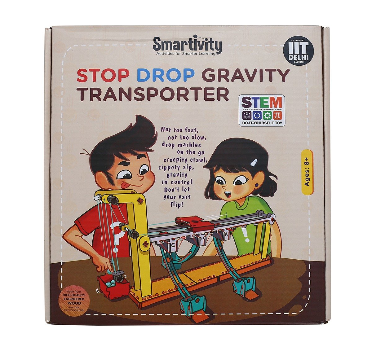 Smartivity Stop Drop Gravity Transporter : Stem, Learning, Educational and Construction Activity Toy Gift for Kids age 8Y+ (Multi-Color)