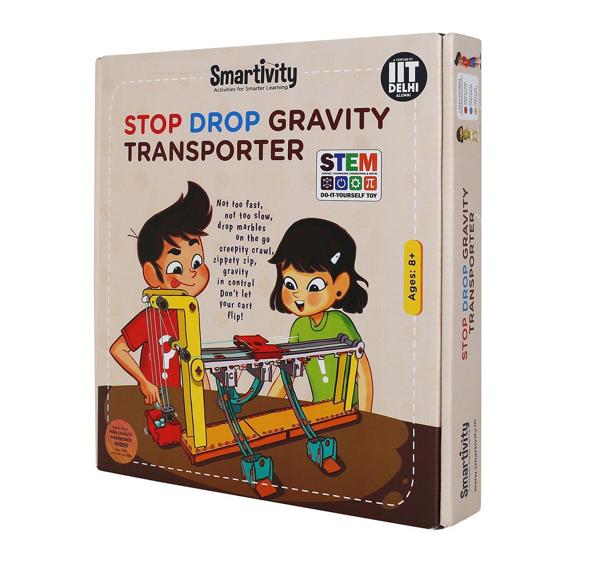 Smartivity Stop Drop Gravity Transporter : Stem, Learning, Educational and Construction Activity Toy Gift for Kids age 8Y+ (Multi-Color)