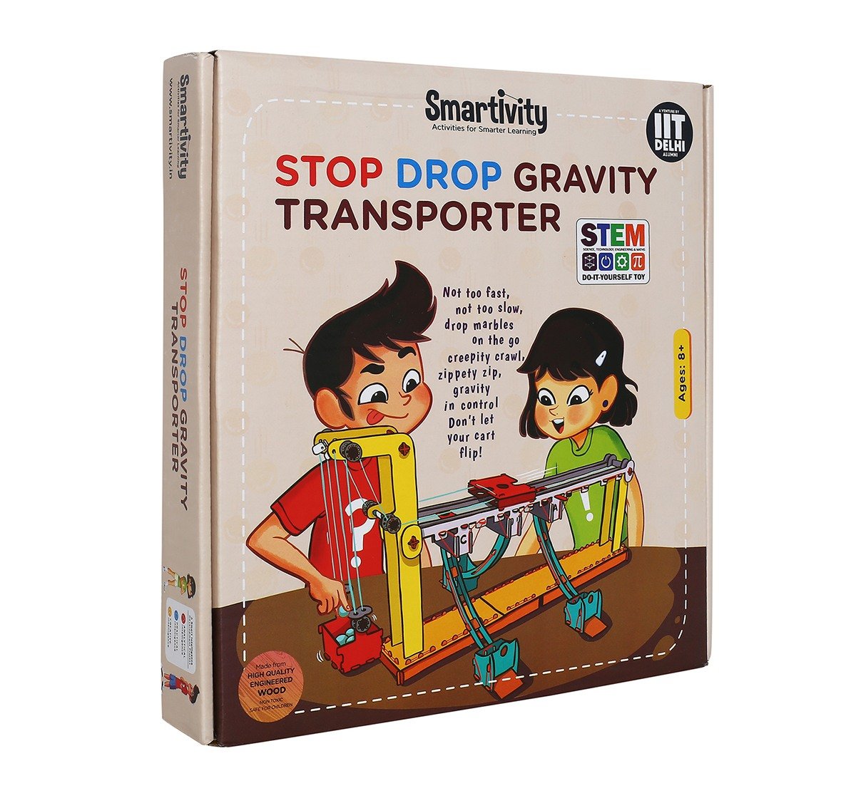 Smartivity Stop Drop Gravity Transporter : Stem, Learning, Educational and Construction Activity Toy Gift for Kids age 8Y+ (Multi-Color)