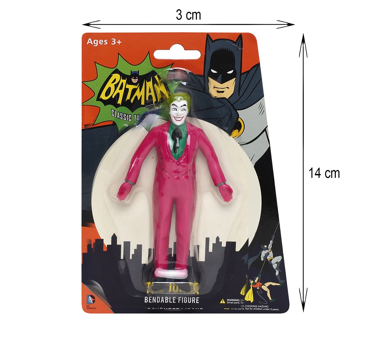 Nj Croce Batman Classic Tv Series The Joker Bendable Figure