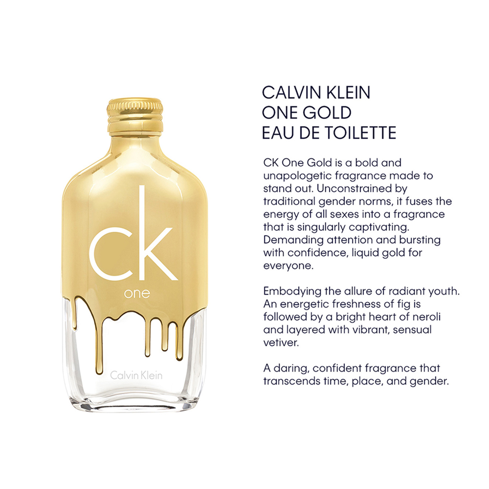 CK One Gold Eau De Toilette For Everyone Unisex Perfume 100ml
