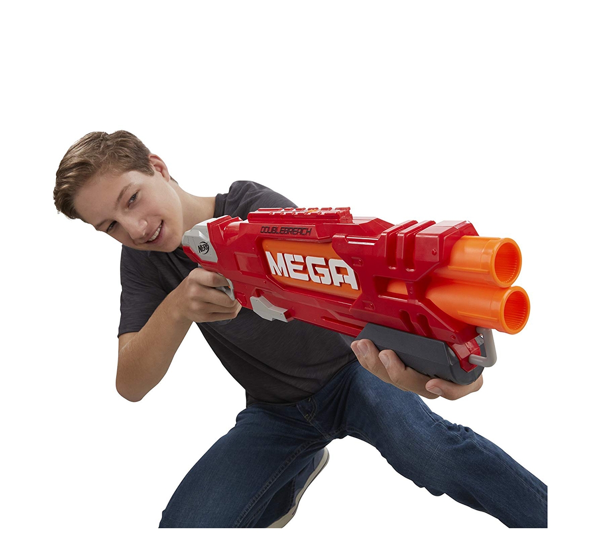 Nerf | Nerf Mega Doublebreach Blaster -- Breech Load, Pump Action -- age 6Y+ 2