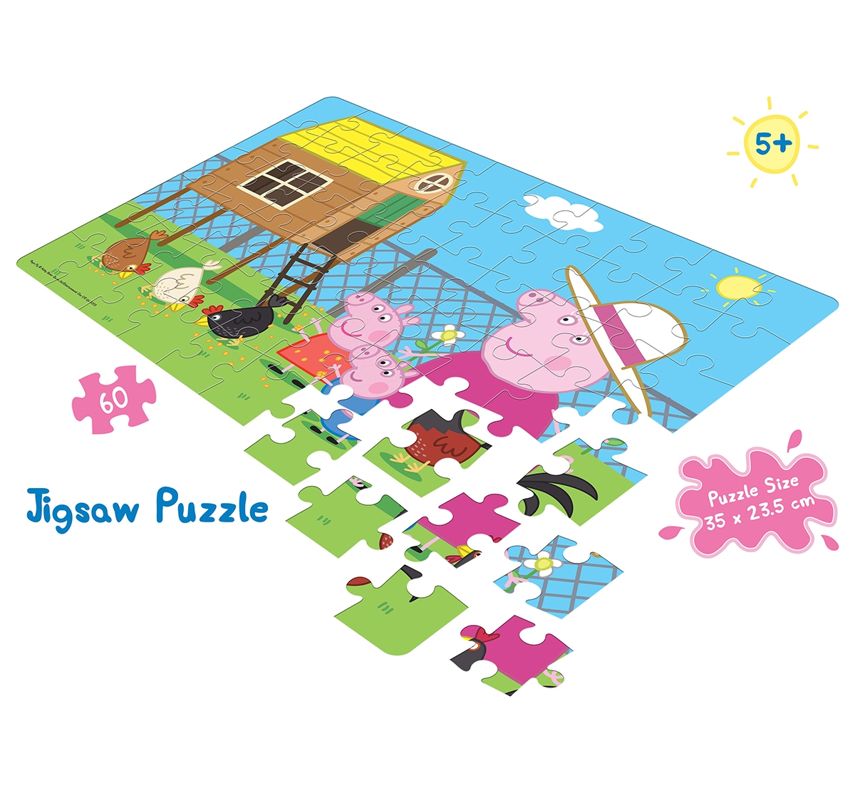 Frank | Frank Peppa Pig 60 Pcs Puzzle Puzzles for Kids age 5Y+  1