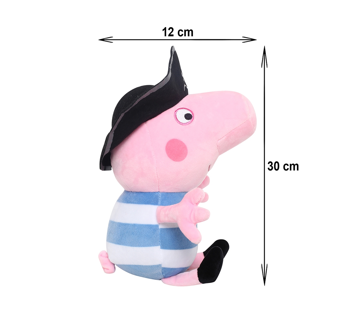 Peppa Pig | Peppa Pig In Pirate Costume Multi Color 30 Cm Soft Toy for Kids age 3Y+ - 30 Cm 6