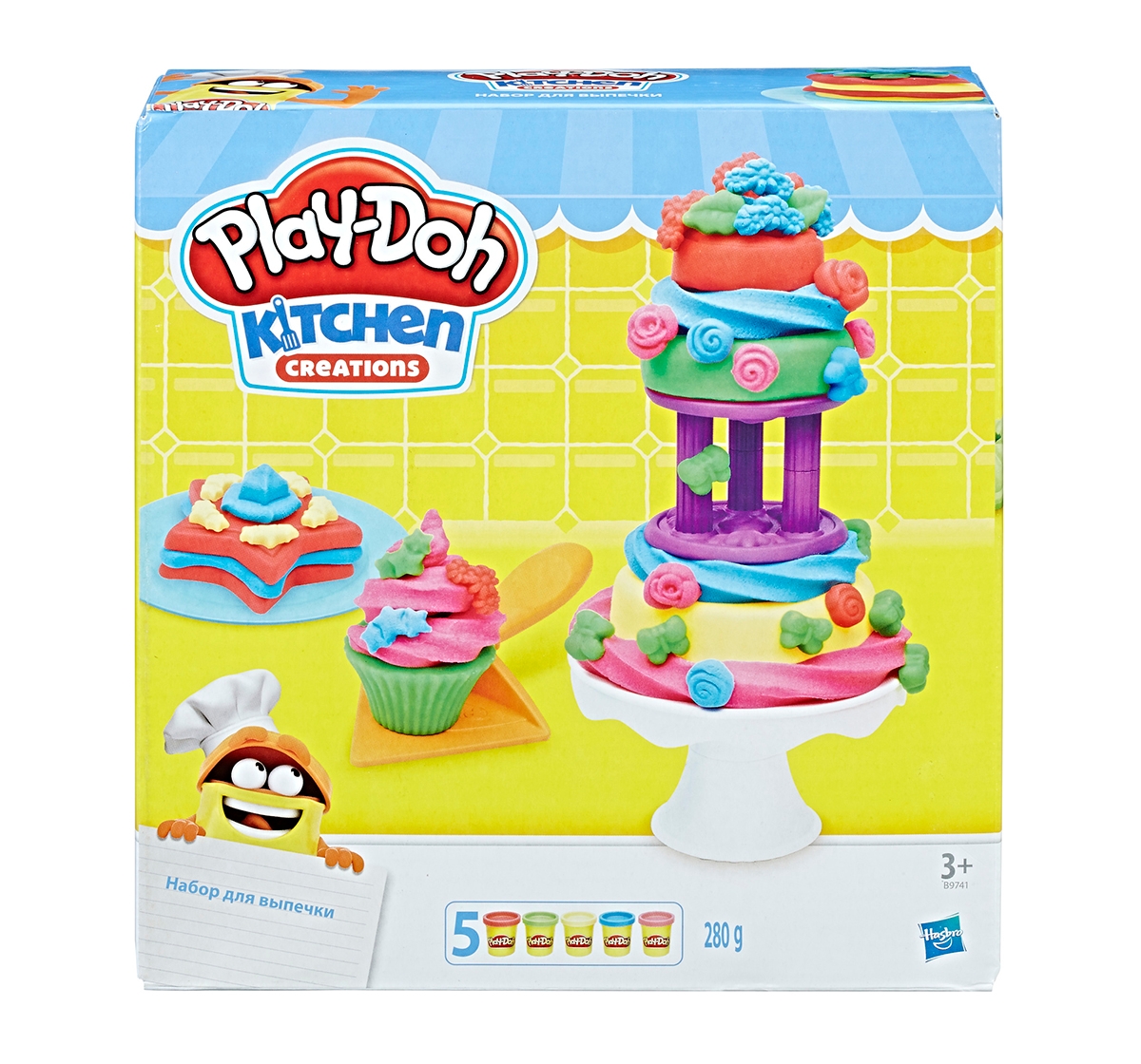 Play-Doh | Play-Doh Kitchen Creations Frost 'n Fun Cakes  Clay & Dough for Kids age 3Y+ 1