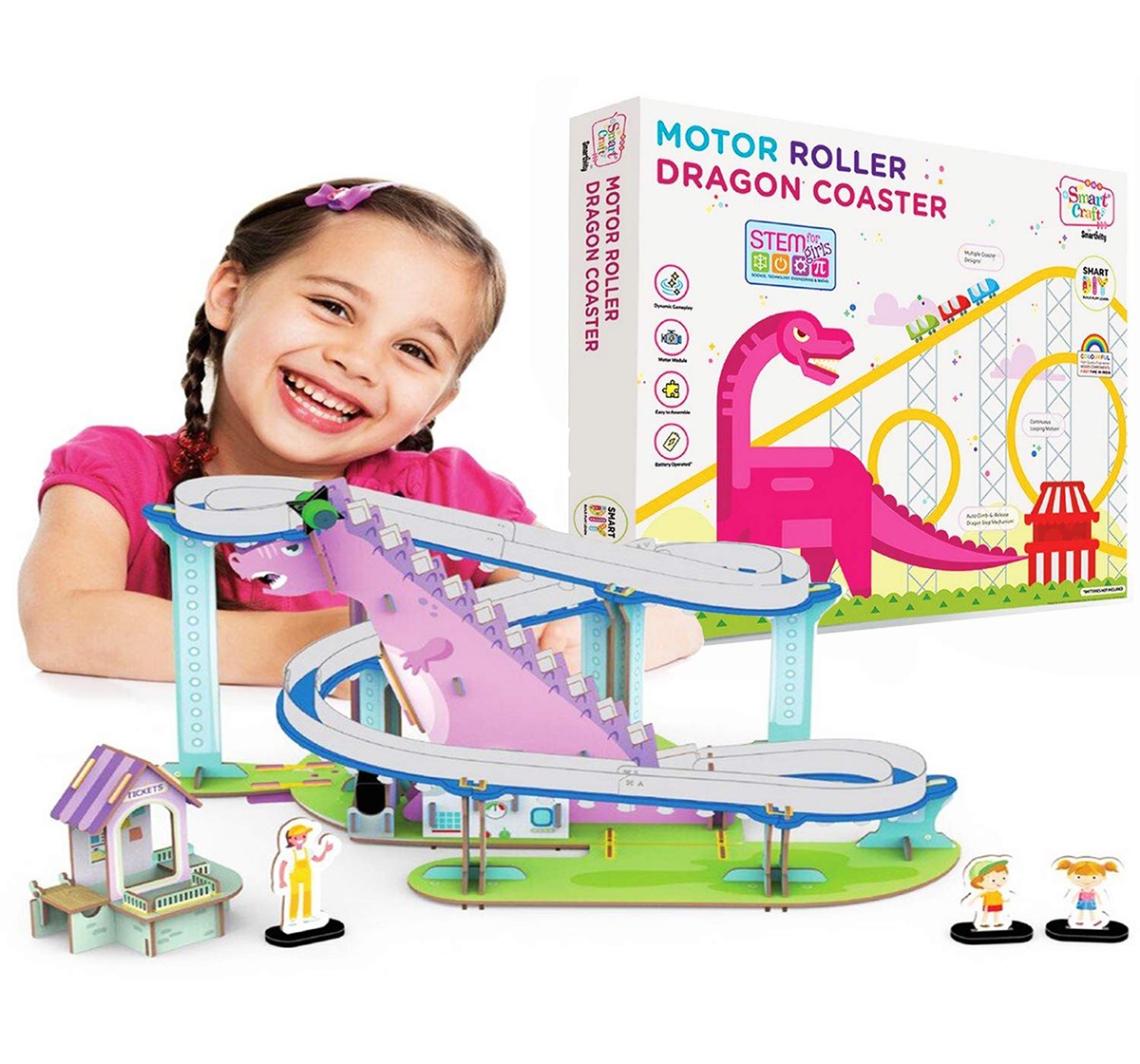 Smartivity | Smartivity Motor Roller Dragon Coaster: Stem, Diy, Educational, Learning, Building and Construction Toy for Kids age 6Y+  0