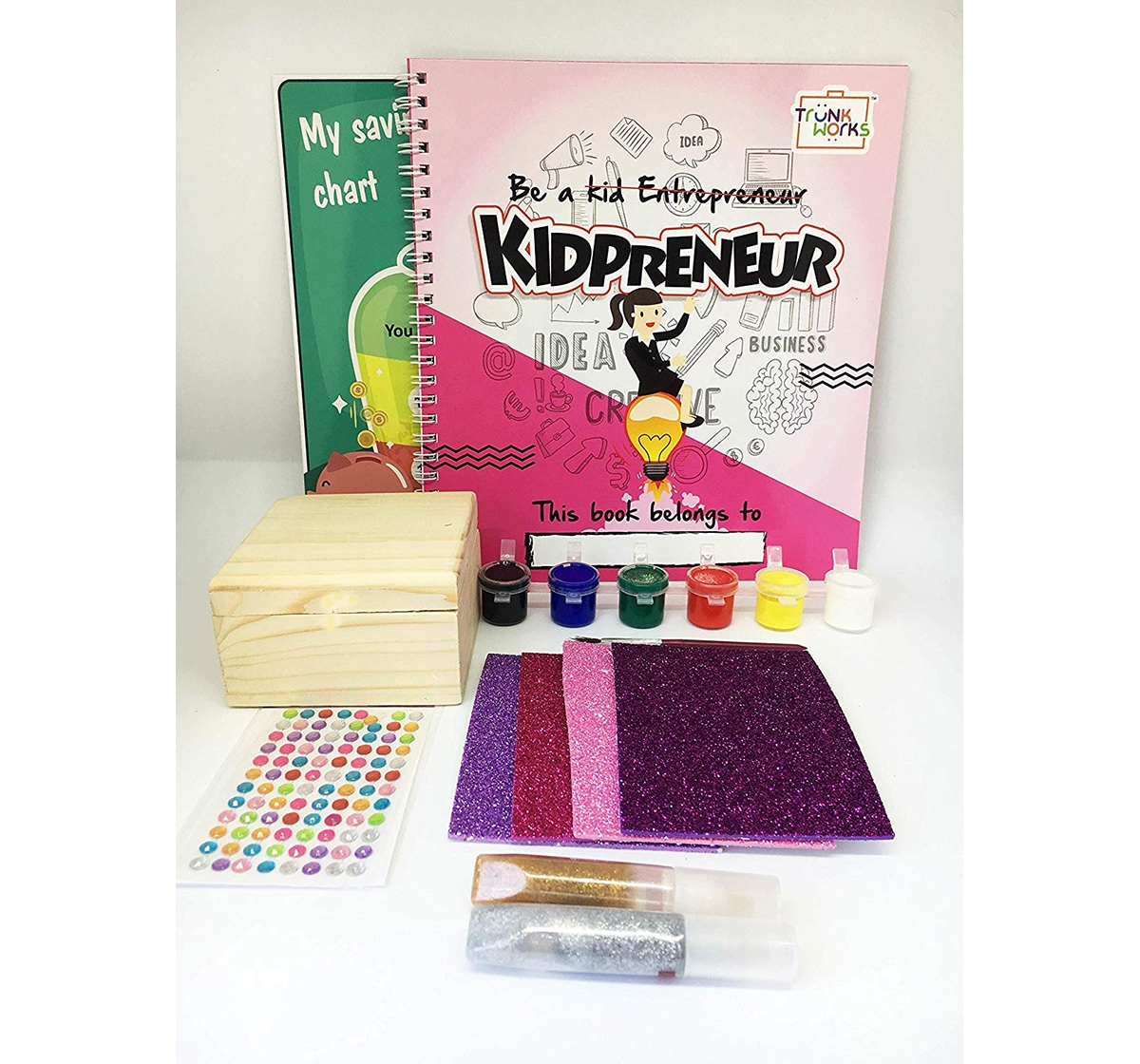 Trunkworks | Trunk Works Kidpreneur - Jewellery Box Version - Games for Kids age 3Y+ (Pink) 1