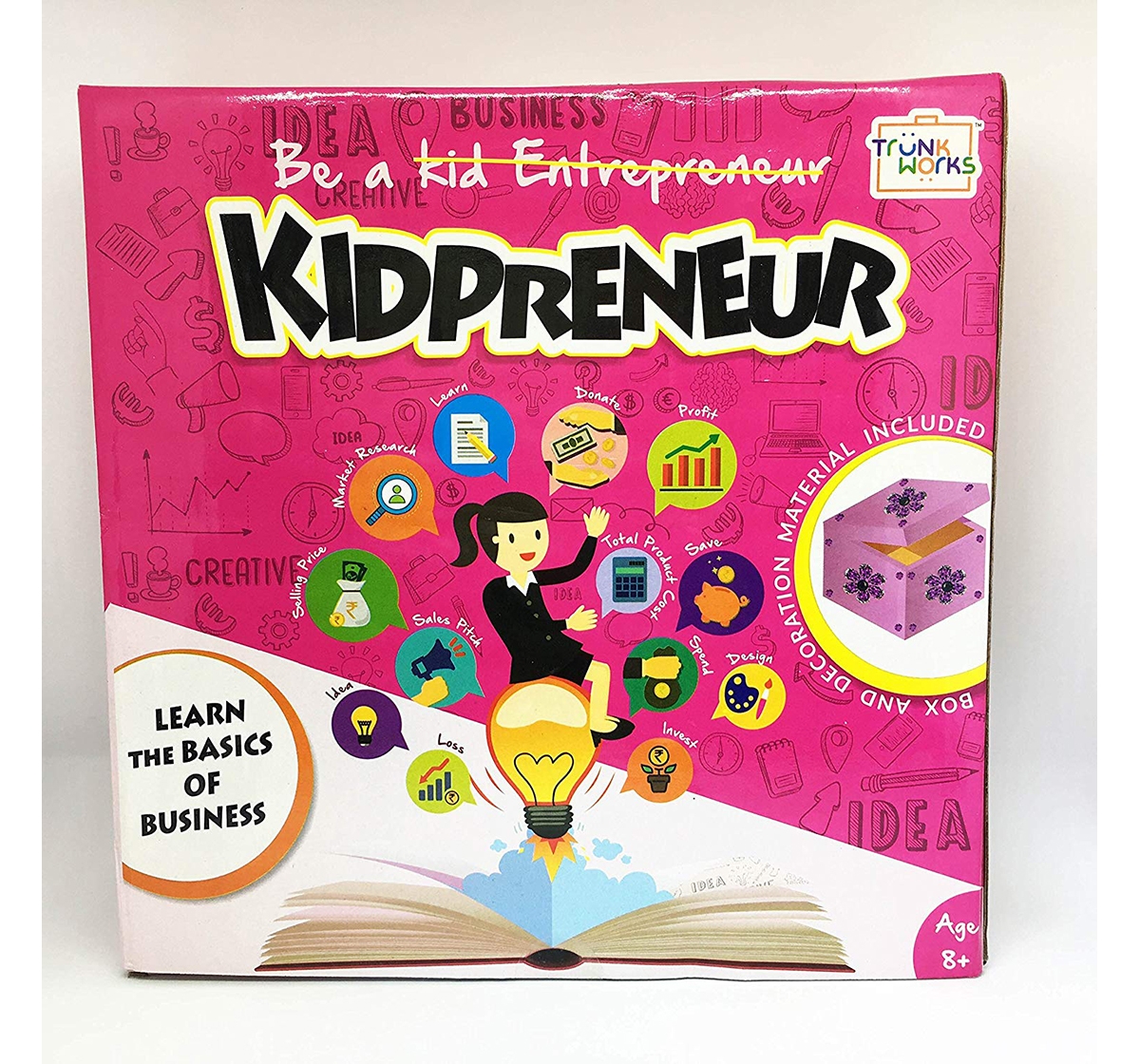Trunkworks | Trunk Works Kidpreneur - Jewellery Box Version - Games for Kids age 3Y+ (Pink) 0