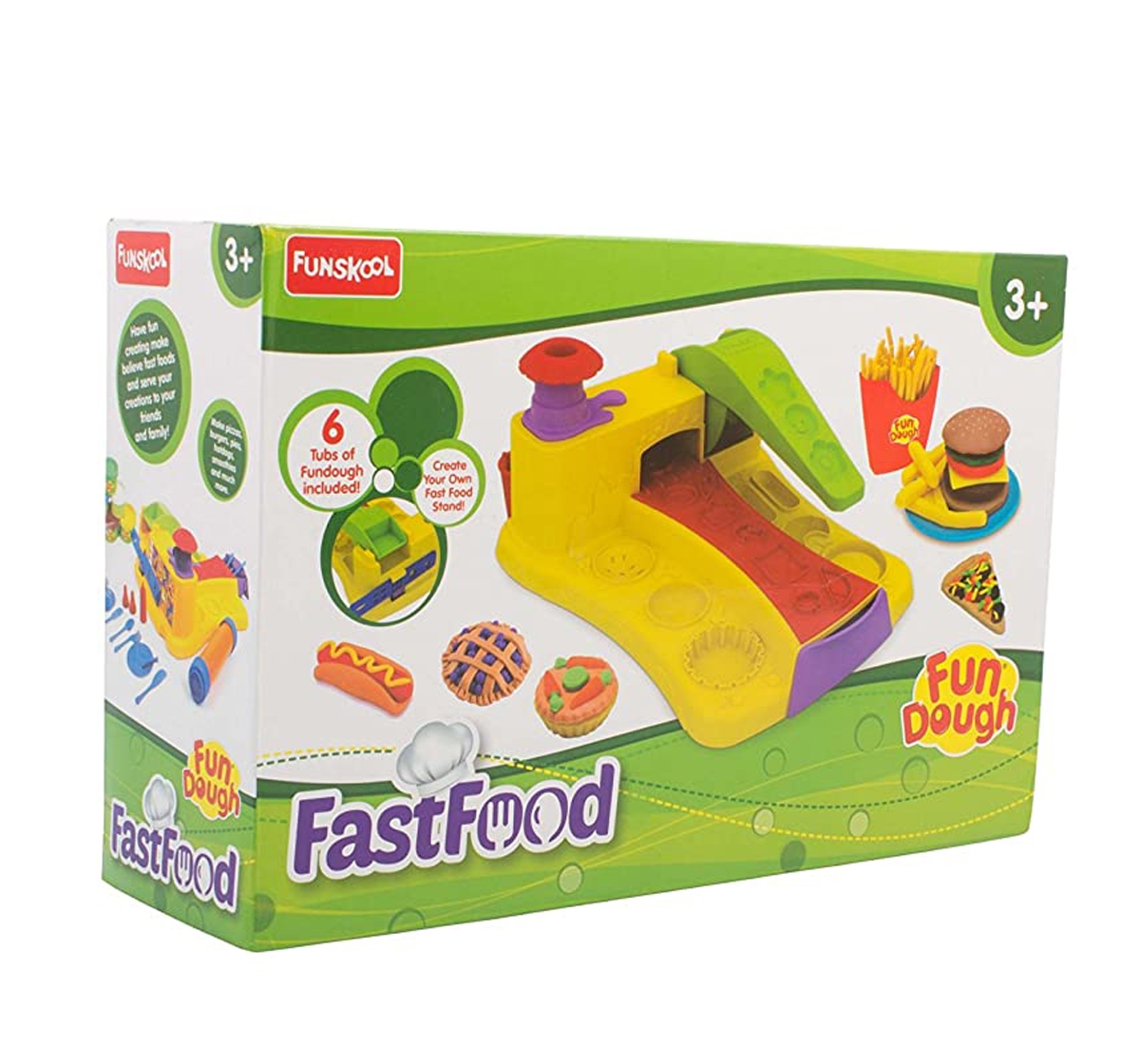 Funskool | Funskool Fun dough Fast Food Plastic Multicolour 3Y+ 1