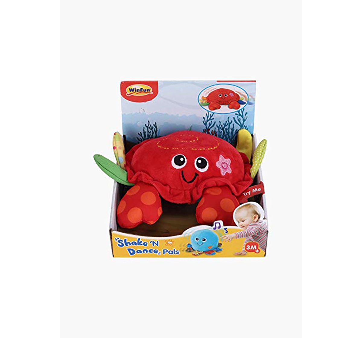 WinFun | Winfun Shake N Dance Pals - Crab Early Learner Toys for Kids age 3M+ (Red) 1