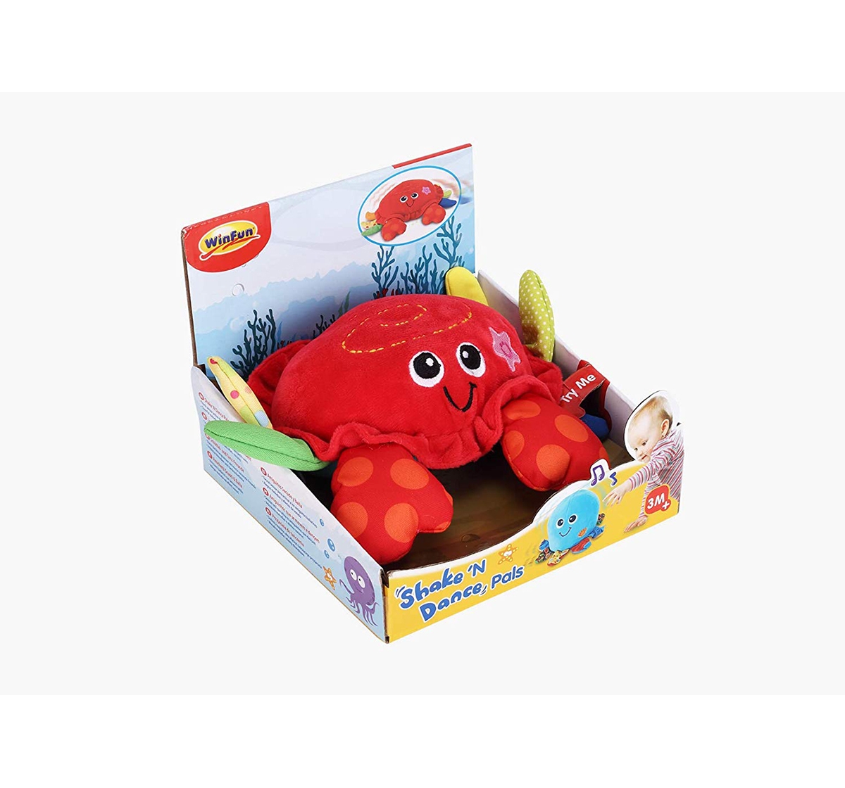 WinFun | Winfun Shake N Dance Pals - Crab Early Learner Toys for Kids age 3M+ (Red) 0