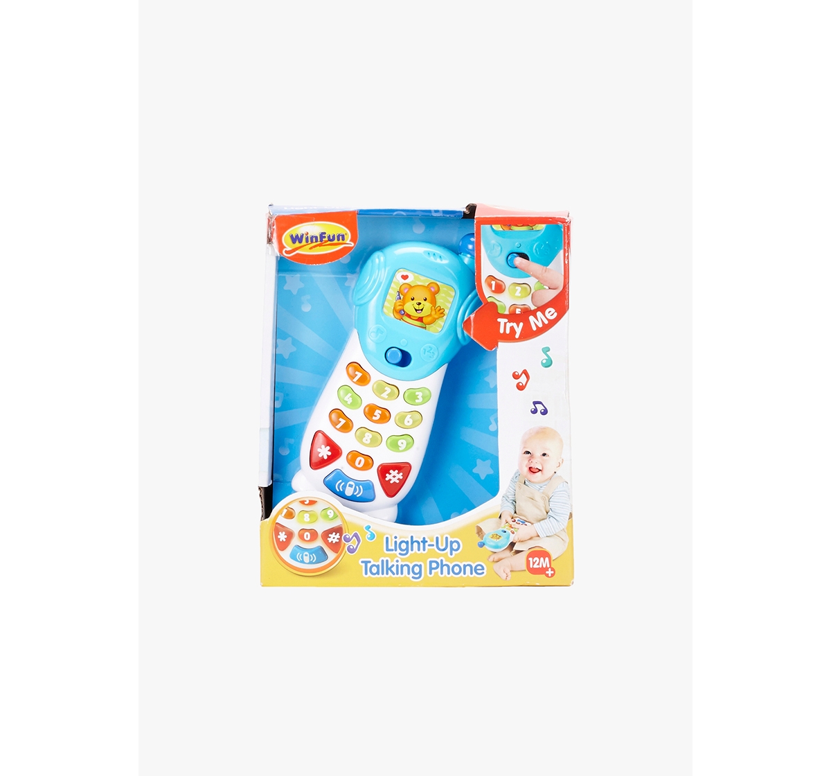 WinFun | Winfun Lightup Talking Phone Learning Toys for Kids age 12M+ (Blue) 0
