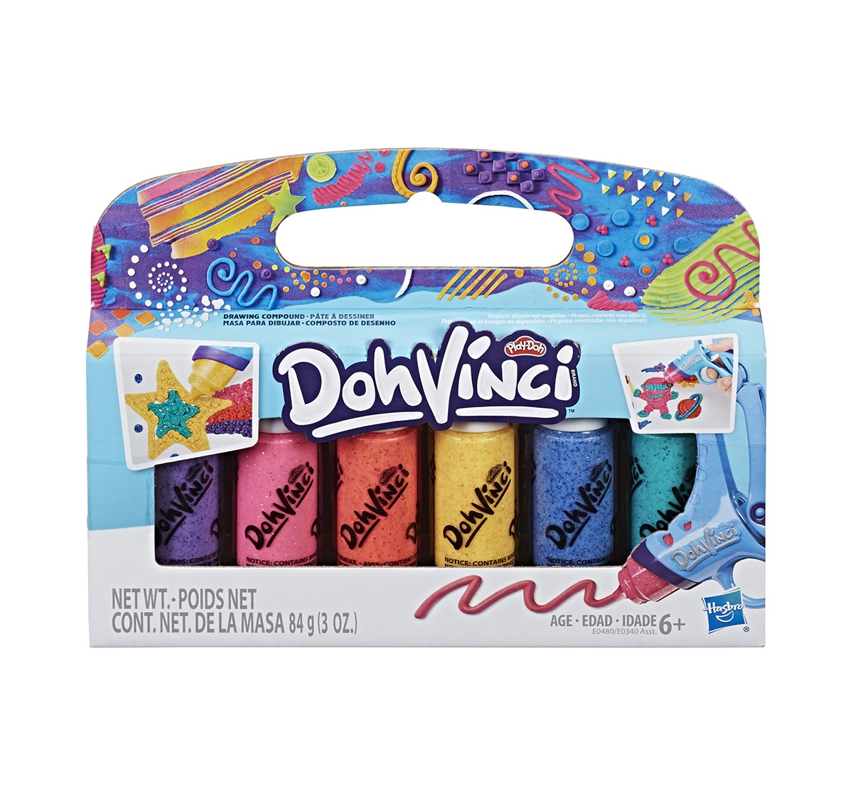 Dohvinci Sparkle 6 Pack Of Drawing Compound By Play Doh Assorted