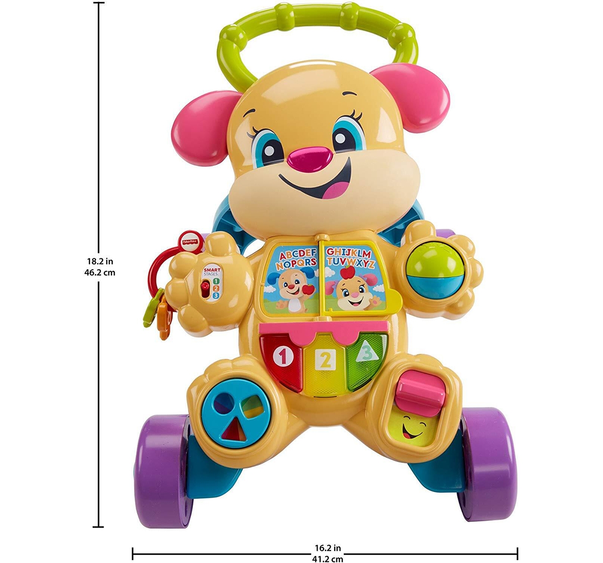 Fisher-Price | Fisher Price Laugh And Learn Smart Stages Learn With Sis Walker, Multi Color Baby Gear for Kids age 6M+ 3