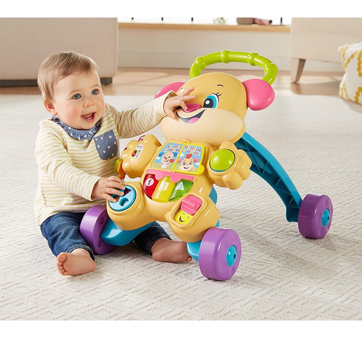 Fisher-Price | Fisher Price Laugh And Learn Smart Stages Learn With Sis Walker, Multi Color Baby Gear for Kids age 6M+ 6