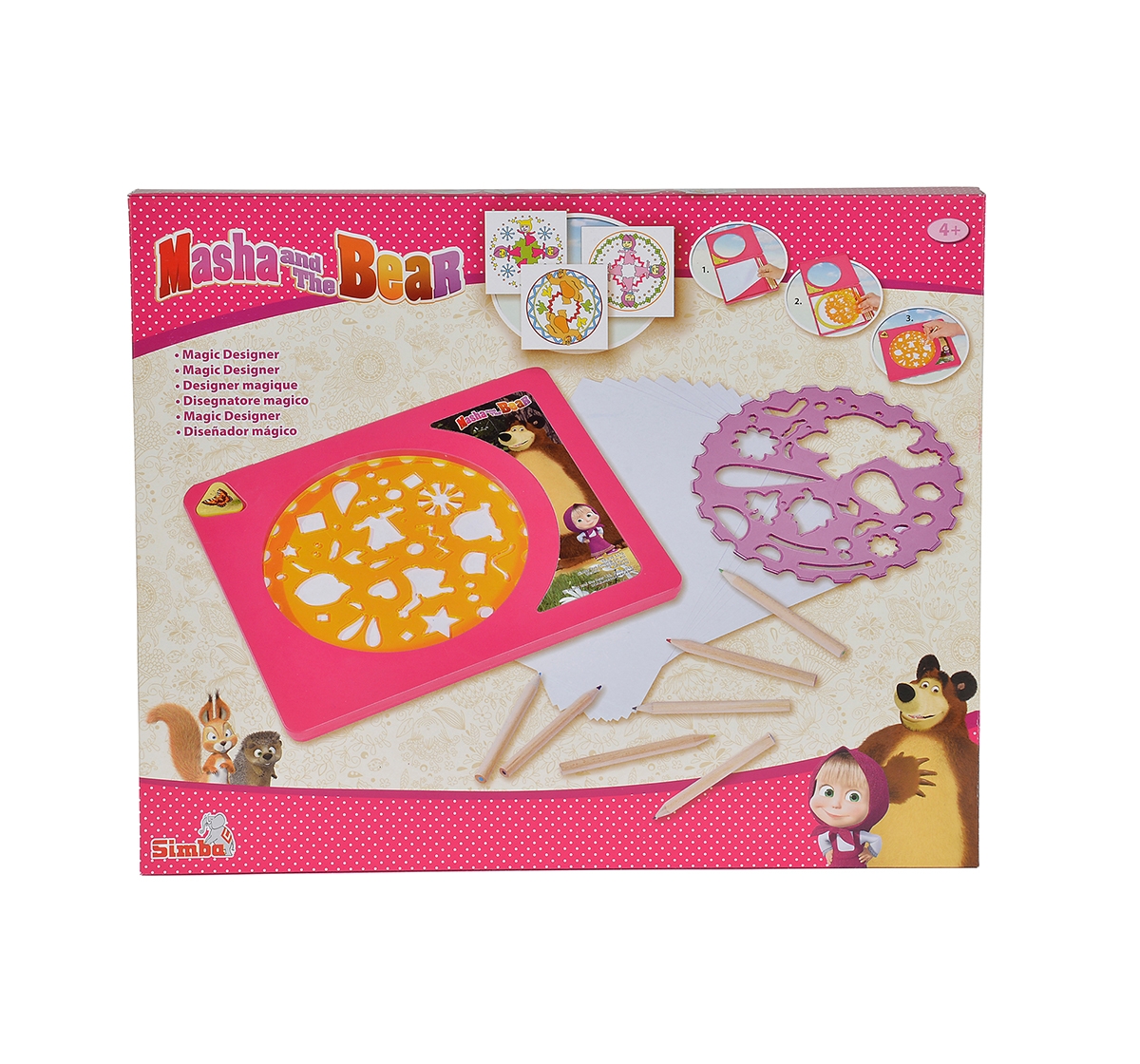 Masha And The Bear | Simba - Masha Magic Designer DIY Art & Craft Kits for Kids age 4Y+ (Pink) 4