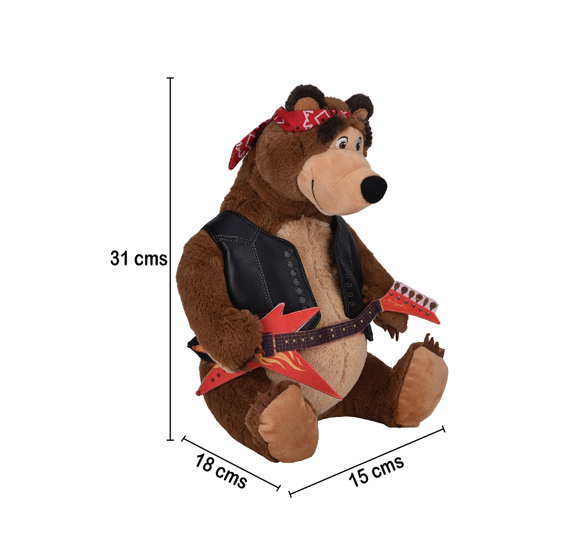 Masha And The Bear | Simba Masha Plush Bear With Melody Fun Interactive Soft Toys for Kids age 3Y+ - 36 Cm (Brown) 4