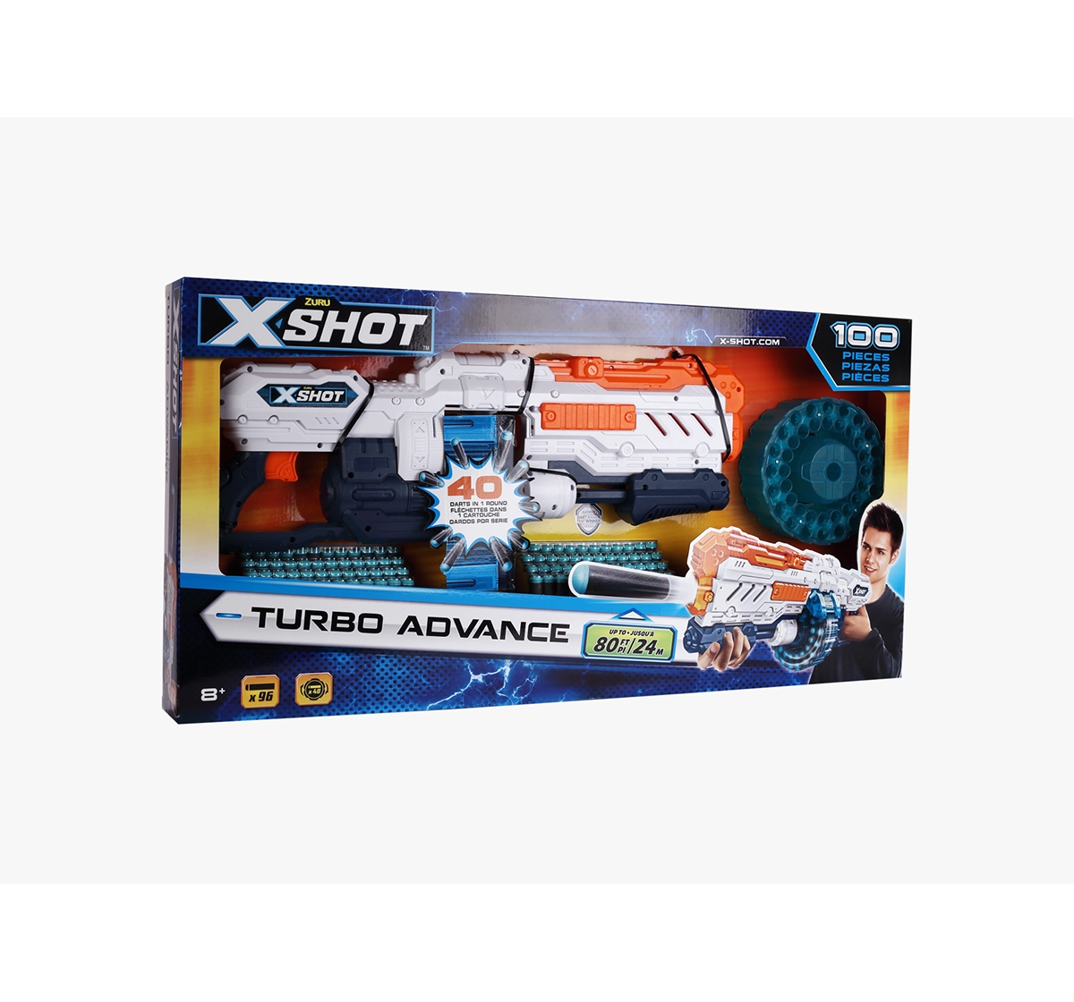 X-Shot | X-Shot Excel Turbo Advance 40-Capacity Barrel Dart Blasters for Kids age 8Y+ 0