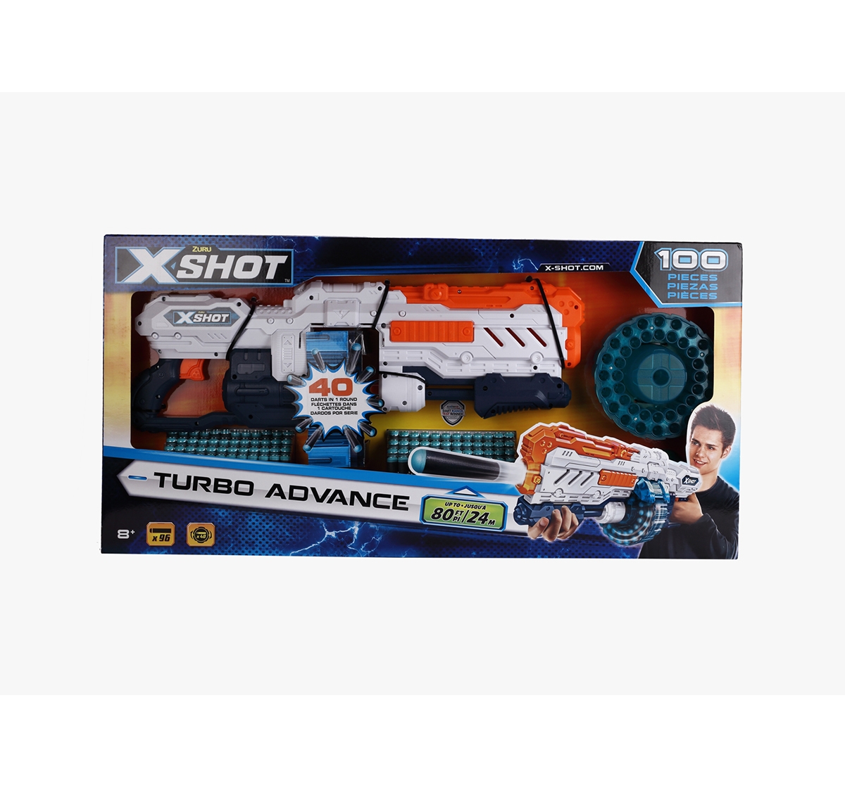 X-Shot | X-Shot Excel Turbo Advance 40-Capacity Barrel Dart Blasters for Kids age 8Y+ 2