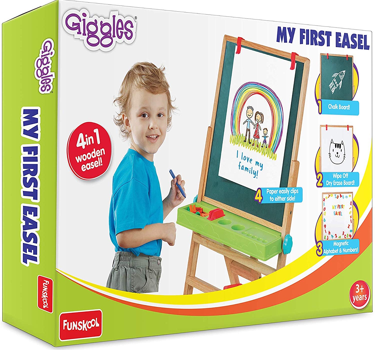 Giggles | Giggles My First New Easel - Brown Activity Table & Boards for Kids age 3Y+ (Brown) 0