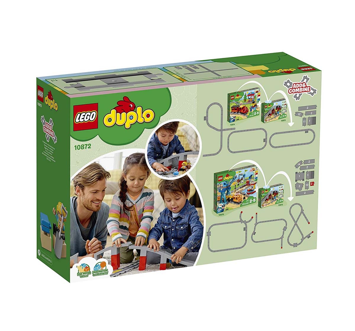 LEGO | Lego Duplo Town Train Bridge And Tracks (26 Pcs) 10872 Blocks for Kids age 2Y+  4