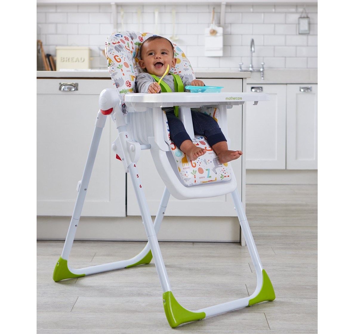 Mothercare | Mothercare Hello Friends Baby High Chair Green 1