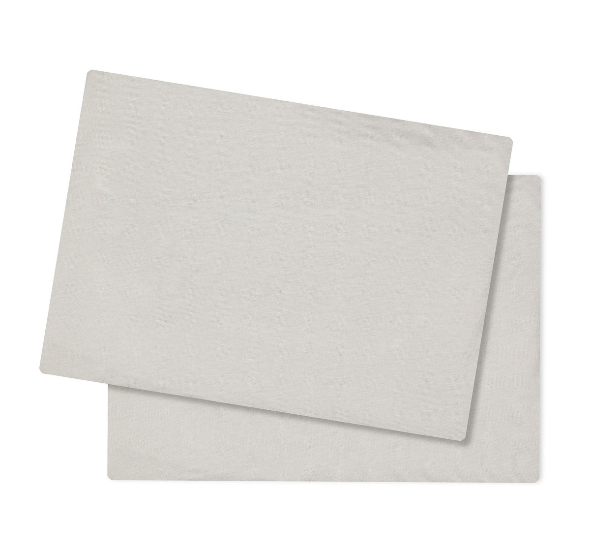 Grey Cotton-Rich Fitted Cot Bed Sheets - Pack of 2