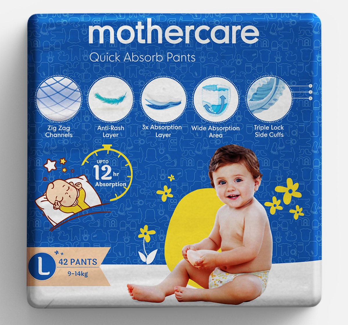 Mothercare | Mothercare Quick Absorb Diaper Pants Large- 42 Pcs 0
